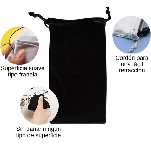 Pack 50 Fundas Negras Estuches Para Lentes Y Anteojos