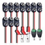 Daiertek 10 Piezas 9 V Batería Clip Conector I Tipo 9 V Bate