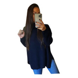 Polera Hoodie Urbano Mujer Amplio Buso Remeron Sweater B1