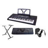 Kit Teclado 5 Octavas Parquer + Funda + Sop + Fuente