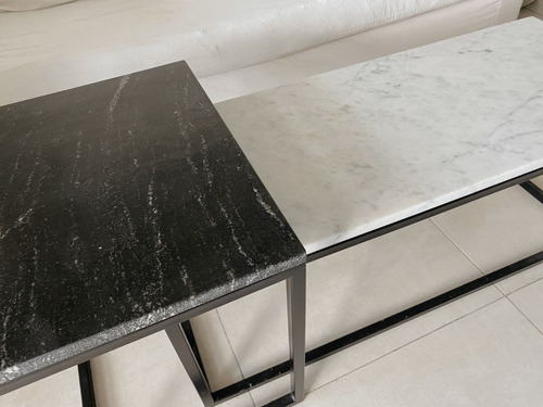 Mesa Ratona Conjunto Encastrable Carrara Y Negro Marquina