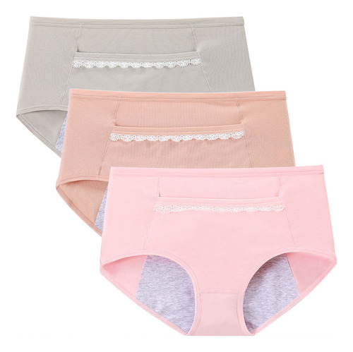 Calzones Menstruales Con Bolsillo Bragas Periodo, Paquete De