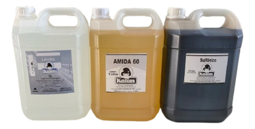 Lauril 27% 5 L+ Ácido Sulfônico 90% 5 L + Amida 60% 5 L