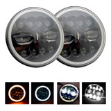 2 Faros Led Redondo 7 Pulgadas Jeep Wrangler Harley Vocho