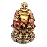 Buda Daikokuten Deus Riqueza Fortuna Resina Importada 26cm G