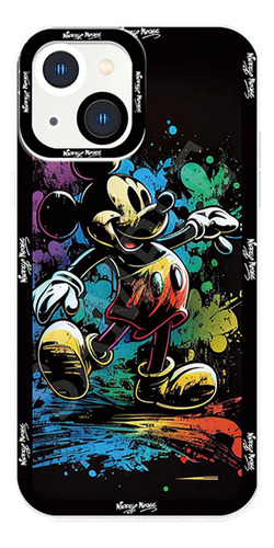Funda De Silicona Con Diseño De Mickey Mouse Para iPhone 15,