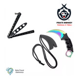 Kit Canivete Butterfly Borboleta + Karambit Colorida -c/nfe