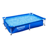 Piscina Infantil Estrutural 1200l 2,21m X1,50m X43cm Bestway Cor Azul