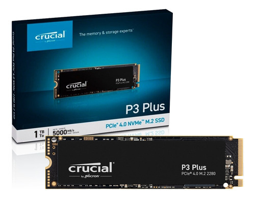 Ssd 1tb Nvme Pcie 5000mb/s Leit - 3600mb/s Grav P3 Plus Ct1000p3pssd8 Crucial
