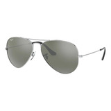 Anteojos De Sol Ray Ban Aviador Mirror Espejado Plata Rb3025