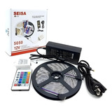 Kit Completo Tira Luces Luz Led 5050 Rgb + Control + Fuente