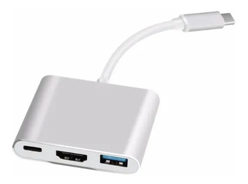 Hub 3en1 Usbc A Usb-c Hdmi 4k Usb 3.0 Para iPad Air 5ta 2022