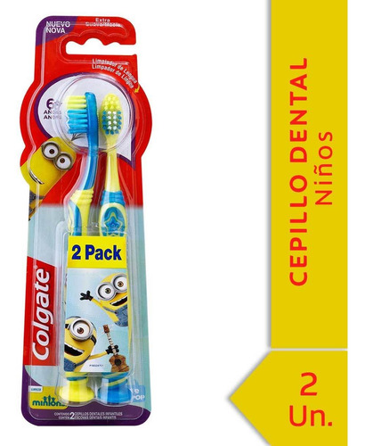 Cepillo Dental Colgate Smiles Minions 6+ Años 2 Unidades