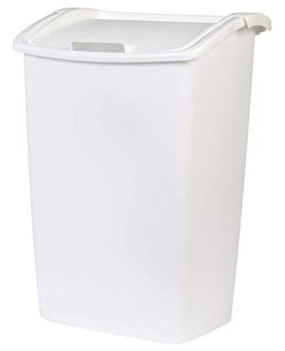 Basurero Blanco, Tapa Basculante Dual, 43lts. Rubbermaid