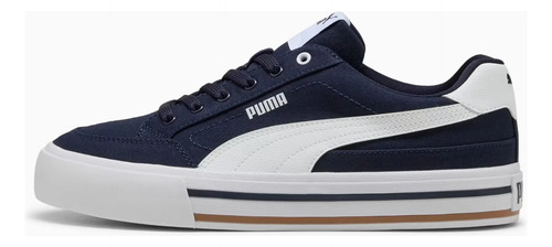 Tenis Puma Court Classic Vulc Azul Calzado Urbano | Meses sin interés