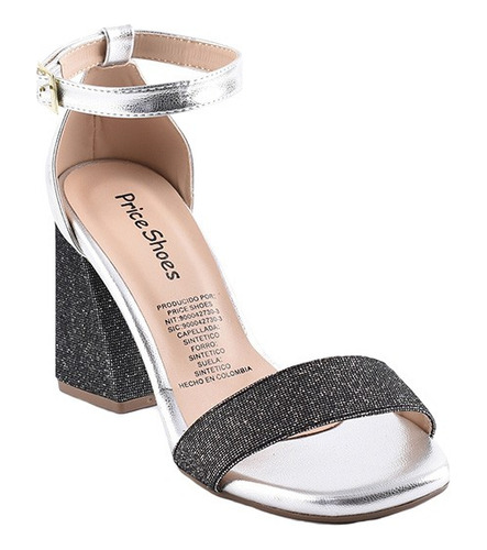 Price Shoes Sandalias Tacones Mujeres 962cr58plata