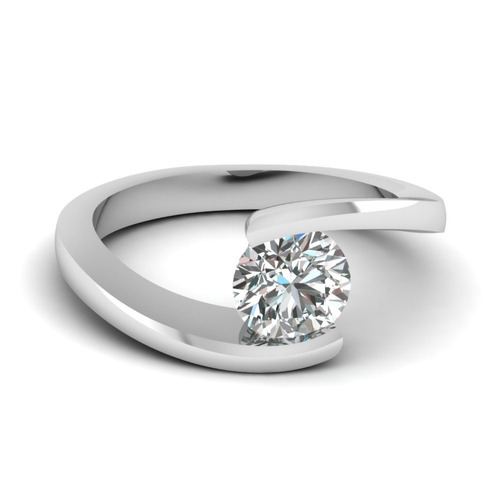 Anillo Compromiso Certificado Diamante Gia 0.34 Ct E Si2 Gd