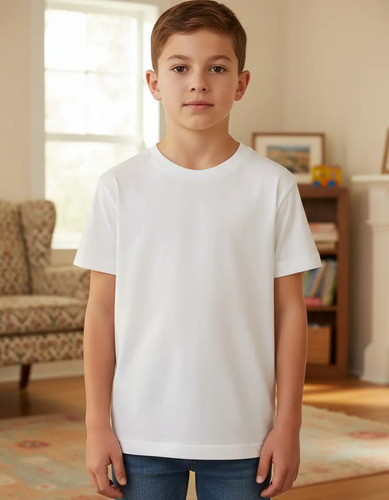 Pack 3 Playera Camiseta Ropa Interior Niño C/r 100% Algodon