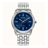 Reloj Citizen Quartz Analog Fe709055l Mujer Color De La Malla Plateado Color Del Bisel Plateado Color Del Fondo Azul