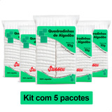 Algodão Quadrado Hidrófilo Com 5 Pacotes 95g Sussex P/ Bebês