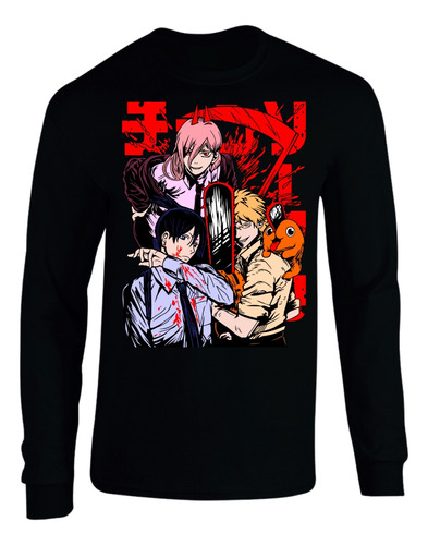 Camiseta Chainsaw Man Mld7 Manga Larga Camibus Sueter Geeks