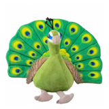 Peluche De Pavo Real Suave Espectacular Ave Celeste Kawaii