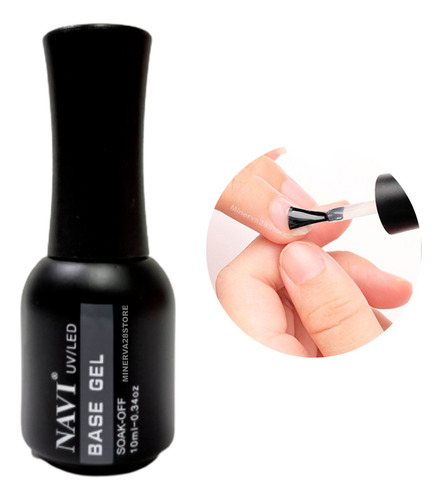 Base Coat Navi 10ml. Uñas Uv/led Semipermanente, Manicura 