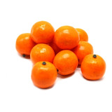 108 Mini Frutas Laranja Pêssego Pera Artificiais Decorativas