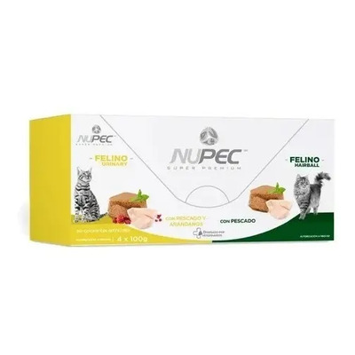 Nupec Felino Urinary & Hairball Húmedo Cluster 4 Latas 100gr | MercadoLibre