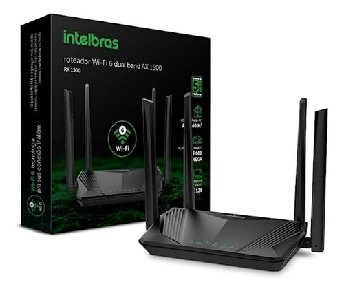 Roteador Wireless Rx 1500 Intelbras Wifi Sem Fio 2.4 E 5ghz