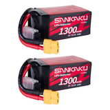 Sankaku 2 Baterías Lipo De  Mah 6s 120c 22.2v Lipo Soft Pa.