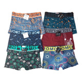 Boxer De ALG/lycra En Distintos Estampados Pack X6