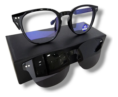 Lentes Redondos Anti Blueray Uv400 Armazones Graduables