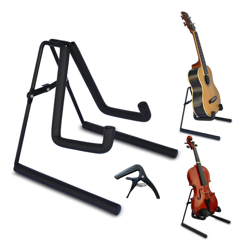 Speedee Music Soporte Plegable Para Ukelele Con Capo, Ligero