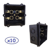 Caja De Luz Embutir Cuadrada 10x10cm Pvc Pack X 10 Unidades