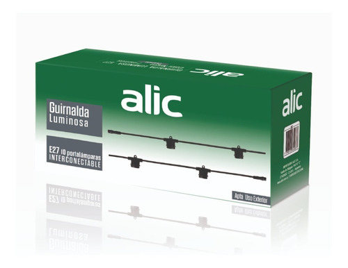 Alic Guirnalda Exterior De 7mts 10 Portalamparas Apto Led