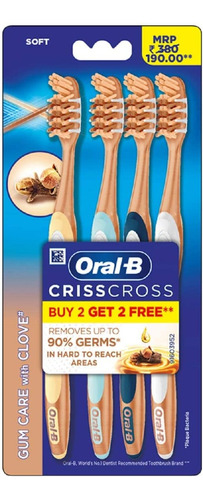 Cepillo De Dientes Oral-b Criss Cross Con Extracto De Clavo,