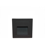 Embutido De Pared Int/exterior Cam Escaleras Led 3w Negro