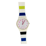Reloj Swatch Multicolor De En Caucho