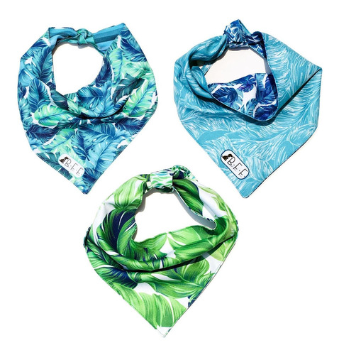 Bandanas Para Perros Set De 3 Piezas Talla Mediana - Tropica