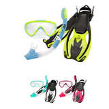 Combo Kit Set Snorkel Kids Niños Profesional Ist Sports