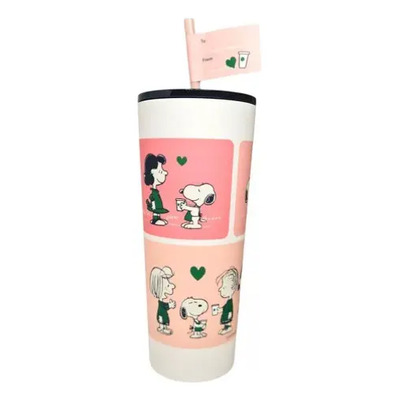 Vaso Acero Inox Starbucks Peanuts Snoopy Y Sus Amigos 710 Ml | Envío gratis
