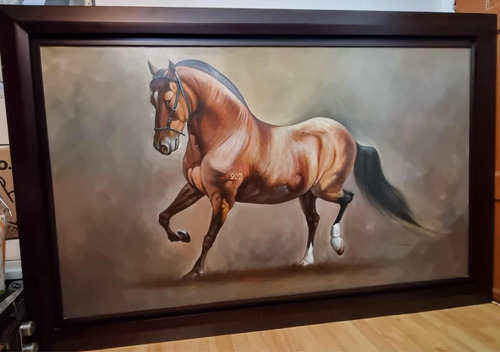 Cuadro Decorativo Caballo, Oleo Sobre Lienzo Maestro Ortegon