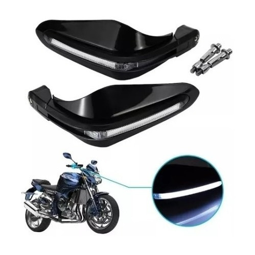 Cubre Puños Moto Hand Guards Universales Luz Led