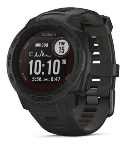 Smartwatch Garmin Solar Instinct Standard 0.9  Caja 45mm De  Polímero Reforzado Con Fibra  Graphite, Malla  Graphite De  Silicona Y Bisel  Graphite De  Polímero Reforzado Con Fibra