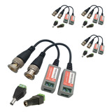 Pack Balun + Plug X10 Para Video Camaras De Seguridad