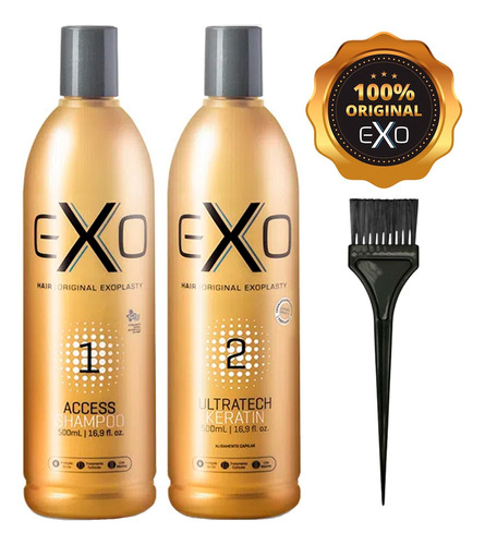 Kit Exoplastia Capilar Exo Hair 2x500ml Selagem +  Brinde