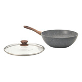 Frigideira Wok Cook 28cm Indução Ceramica Mimo Style Cor Grafito