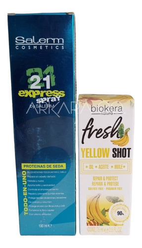 Salerm 21 Express 190ml + Yellow Shot Oil Biokera 75ml