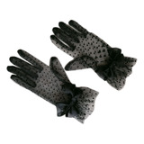 Guantes De Lunares, Guantes De Encaje En Blanco Y Negro, Gua